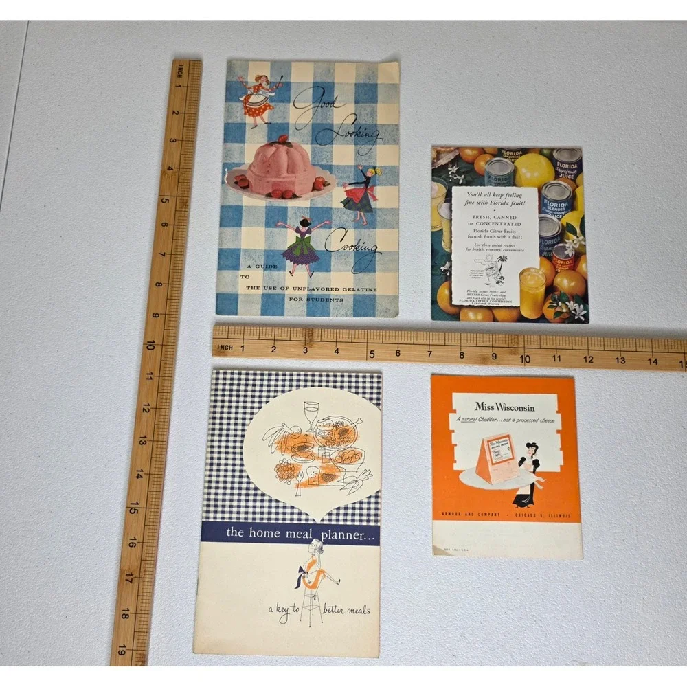 Vintage 50-60s MCM Recipe Booklets Knox Armour Florida Citrus Lot of 4 Retro